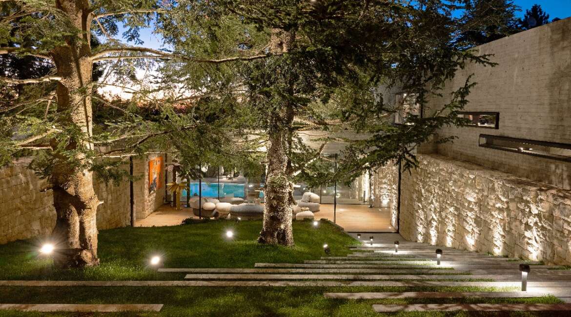 Outdoor lights private-villa-faqra-