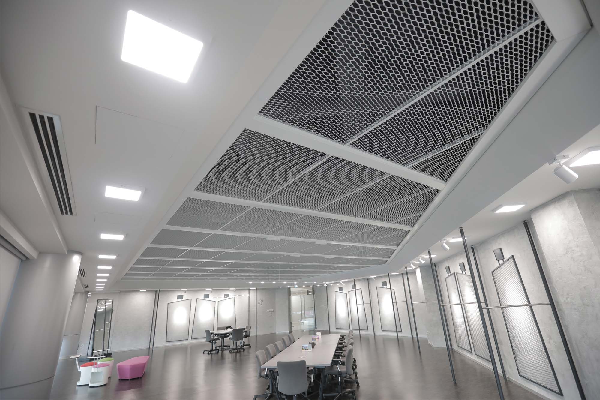 Illustration of Luxury Industrial Metal Ceiling Design